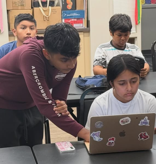 AverixAI students working together on an AI project
